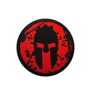 Maschera gladiatore spartana ricamata gancio e passante toppa morale tattica USA GRATIS - Foto 1 di 2
