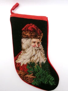 Peking Handicraft Embroidered Christmas Stocking Old World Santa Claus 12 inch - Picture 1 of 10