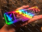 Vtg 1982 PLAYBOY HOTEL CASINO ATLANTIC CITY 9” Sticker Sign Bunny MINT Marquee