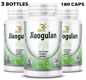 Organic Jiaogulan Herb Pills 100% Gynostemma Pentaphyllum Energy Boostr 500mg 3X - Picture 1 of 9
