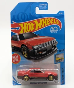 HOT WHEELS 2018 RED '82 NISSAN SKYLINE R30 FACTORY FRESH #10/10 GOLD RIMS NEW! - Picture 1 of 14