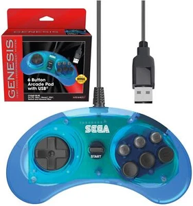 Official Sega Genesis USB Controller 6-Button Arcade Pad for Sega Genesis Min... - Picture 1 of 9