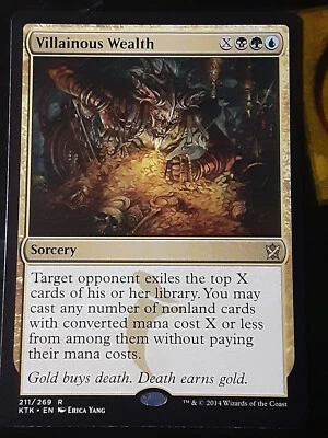 Villainous Wealth , Khans of Tarkir , Light play , MTG, FREE SHIPPING - Image 1 of 2