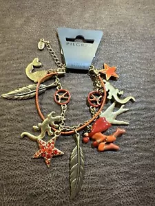 Pilgrim Jewellery Swarovski Crystal Hero Leaf Star Lizard Copper Bracelet, Red - Picture 1 of 1