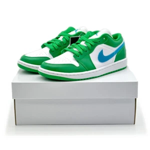 DC0774-304 Nike Air Jordan 1 Low Lucky Green Aquatone Blue Turquoise (Damen) - Bild 1 von 9