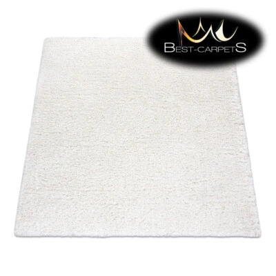 Amazing Modern Rug SUPREME Shaggy 5cm, square, single-colour, WHITE Best Quality - Image 1 of 4
