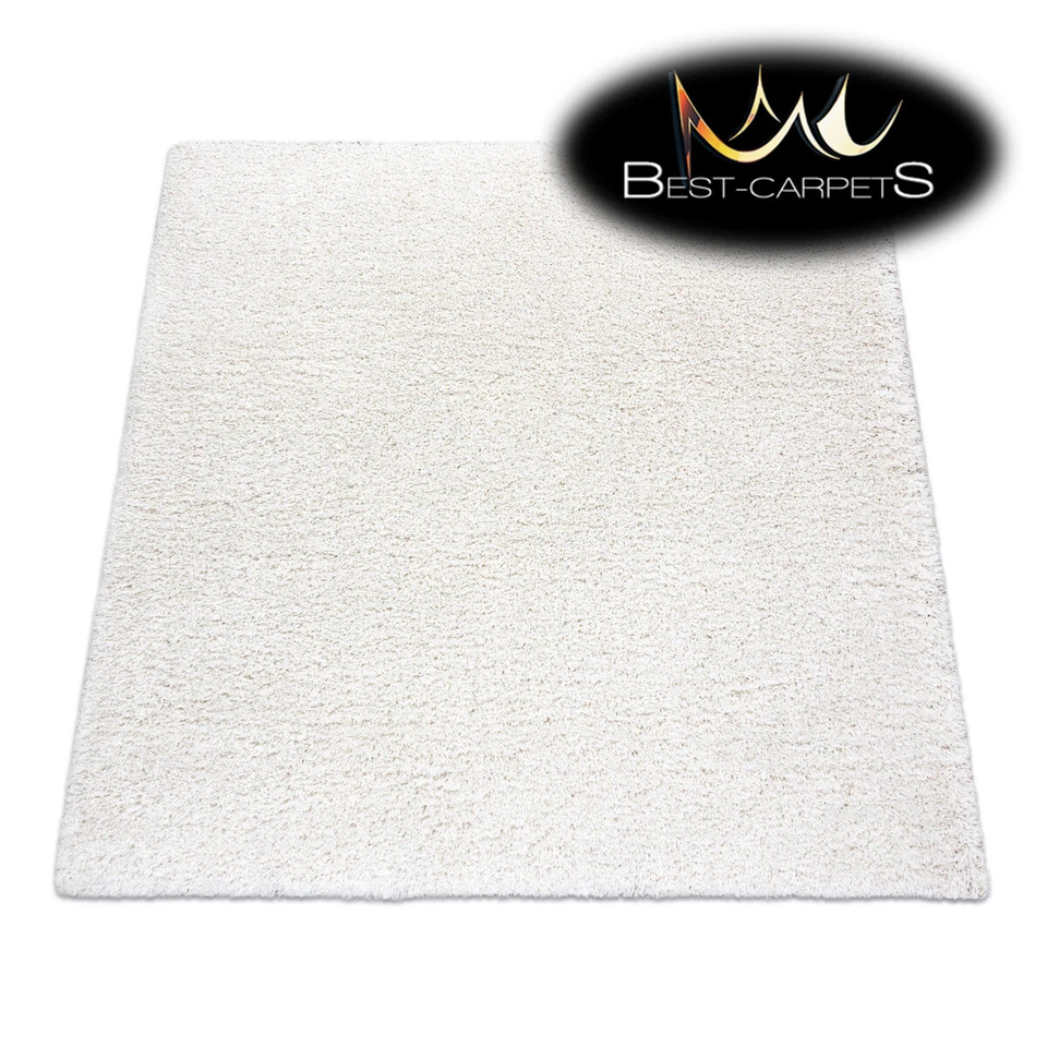 Amazing Modern Rug SUPREME Shaggy 5cm, square, single-colour, WHITE Best Quality - Image 1 of 4