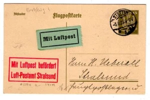 Zeppelin/Flugpost 1925 STETTIN mit LUFTPOST STRALSUND (BA2094 - Bild 1 von 1