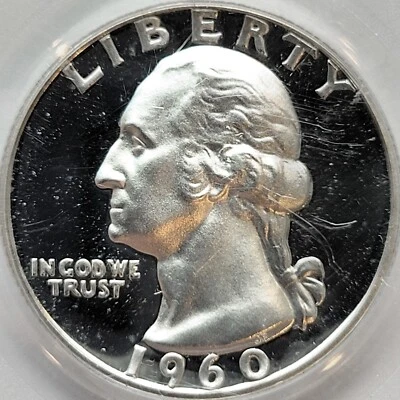 1960 PCGS PR66 DCAM Washington Quarter Silver Proof - Image 1 of 4