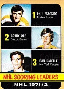 1972-73 Topps #63 Jean Ratelle, Phil Esposito, Bobby Orr - Picture 1 of 1