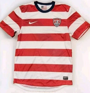 NIKE Jersey Adult S Small USA US Soccer USMNT 2012 Waldo Home Shirt Striped - Picture 1 of 13