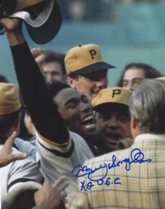 Autographed 8x10 MANNY SANGUILLEN "2X WSC" Pittsburgh Pirates photo - COA - Picture 1 of 1