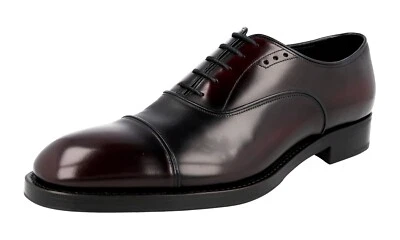 Zapatos de Vestir Prada High End Puntera Oxford 2EA130 Borgoña NUEVOS - US 10.5 EU 43,5 Foto 1 de 4
