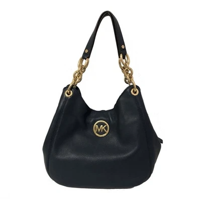 Michael Kors Shoulder Bag Black Leather Soft Fulton - Image 1 of 4