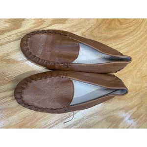 Mocasines planos para mujer Cole Haan talla 7,5 B marrón cuero Evelyn pecan S20 - Imagen 1 de 7