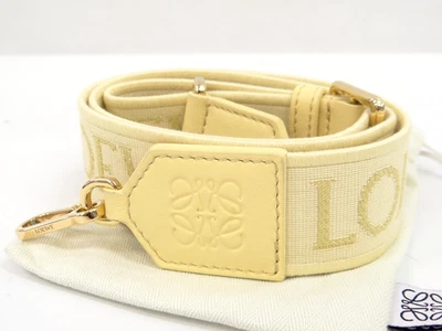 LOEWE Correa para el Hombro Cinturón Anagrama Jacquard Cuero Amarillo Claro 74220212500 2 Foto 1 de 4