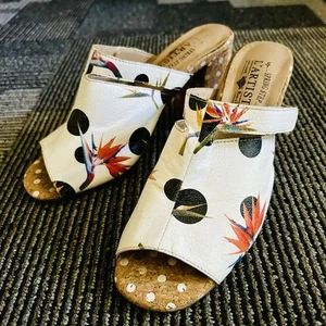 L'Artiste Spring Step weiße Lorenetti Paradise gepunktete Pantoletten Gr. 37 6,5-7 - Bild 1 von 11