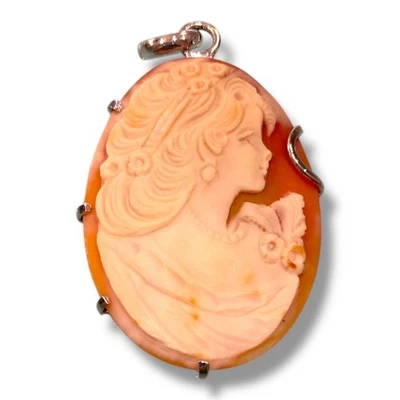 Pendente Cameo in argento 925% - Immagine 1 di 4