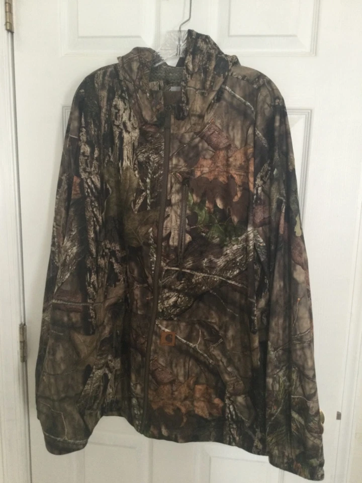 Carhartt Outwork/Outhunt Camouflage Jacket, hooded, zipper, windbreaker 3XL - Image 1 of 4