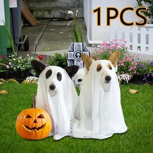 Halloween Ghost Dog Costume Dog Cosplay Costume Lightweight Soft Cosplay Funny - Picture 1 of 5