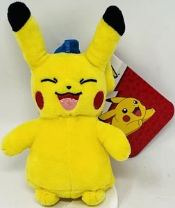 Pokemon Pikachu Laughing 4” to 5” Plush Clip-on - Picture 1 of 3