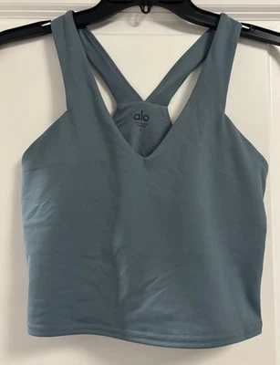 Alo Yoga Airbrush Real Bra Tank, Size Small, Blue/Green - Image 1 of 4