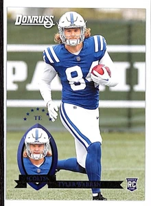 Tarjeta de novato de fútbol americano Tyler Warren RC 💎 2025 Donruss #4 - Colts TE Prospect - Imagen 1 de 2