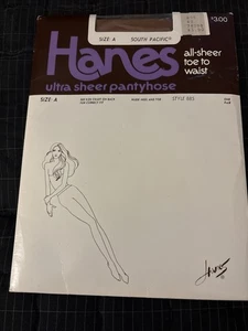 Pantimedias de colección NOS HANES ultra transparentes a la cintura Pacífico Sur talla A estilo 885 - Imagen 1 de 7
