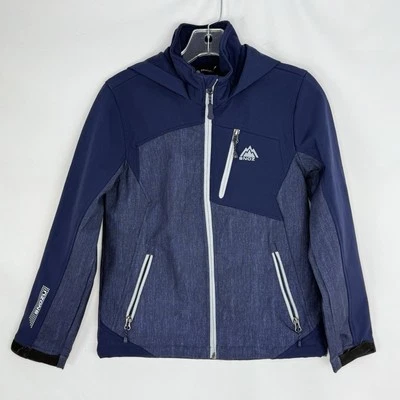 Snozu Jacket Boy M 10/12 Softshell Hooded Full Zip Blue - Image 1 of 4
