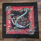 Vintage Harley Davidson snake bandana fire flames motorcycles bar & shield USA