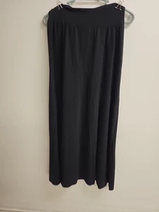Ladies Large Sexy Black Long Skirt By Joe Benbasset With Slit Up The Thigh Knit - Picture 1 of 8