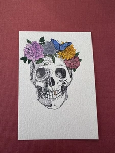 ACEO Original  Art watercolor and ink  Card Abstract Art , Fashion Watercolor - Picture 1 of 1