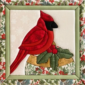 Quilt-Magic No Sew Wall Hanging Kit-Christmas Cardinal QM462 - Picture 1 of 1