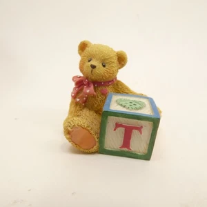 Priscilla Hillman Enesco Cherished Teddies T Block Figurine 1995 158488T LZK53 - Picture 1 of 12