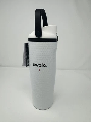 New NWT Owala Water Hazard White 30 oz. FreeSip Sway Golf Travel Tumbler In Hand - Image 1 of 4