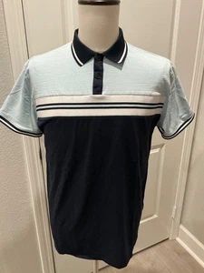 Poloshirt Herren Scott James England blau-weiß Größe XL - Bild 1 von 6