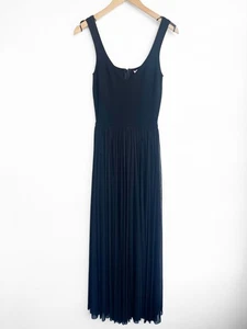 ALEXANDER MCQUEEN Negro Combo Elástico Tejido Falda Columpio Ballet Vestido sin Mangas 38/2 - Imagen 1 de 5