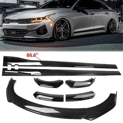 For KIA K5 Front Bumper Lip Spoiler Splitter Body Kit+ Side Skirt Foto 1 de 4