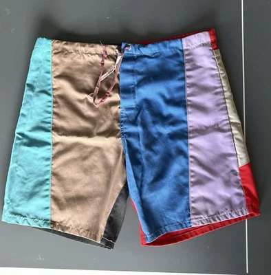 Rare Vintage Sundek Surf Skate Board Shorts Size 32 Trunks Drawstring Not Lined - Image 1 of 4