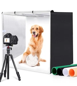 32"x32" Large Portable LED Photo Light Box Tent Cube Studio Photography Foldable - Picture 1 of 7