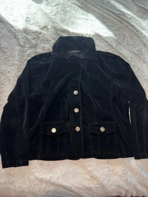 Chaqueta Blazer Venezia Mujer Pana Negra 3 Botones Manga Larga Bolsillos 18/20 Foto 1 de 4