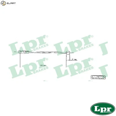 CABLE PULL PARKING BRAKE C0578B FOR VAUXHALL CHEVROLET OPEL VECTRA/Hatchback - Imagem 1 de 4