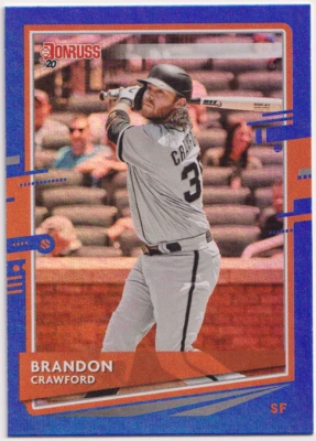 2020 Donruss Blue Foil #189 Brandon Crawford San Francisco Giants - Image 1 of 2