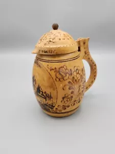 Vintage, Chodovia Domazlice, Hand Made Wood Pitcher, Czechoslovakia. Signed - Picture 1 of 17