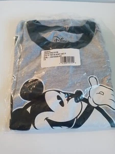 Disney Mens 18/1RNGR SS Mickey Hands Up 03HBL Heather/Black Large - Picture 1 of 8