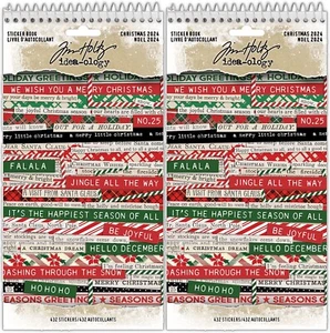 Tim Holtz Idea-ology Sticker Books Christmas 2024 - Bundle of Two - Brand New! - Picture 1 of 4