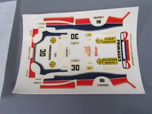 A981 Vintage Decal Rondeau Le Mans 1983 #30 Primagaz Planche Decalcomanie - Imagen 1 de 6