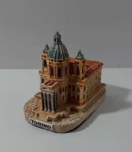 Vintage Desk Souvenir Italy Torino Basilica di Superga 3D Resin Sculpture - Foto 1 di 6