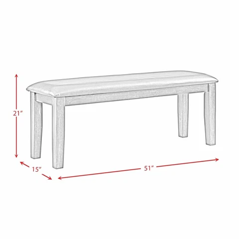 Picket House Furnishings Alpha Dining Bench in Brown Cover