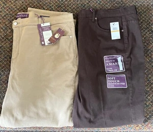 GLORIA VANDERBILT AMANDA JEANS HAZELNUT 22W AVE & COFFEE 18W,20, 24W AVE (B11) - Picture 1 of 7
